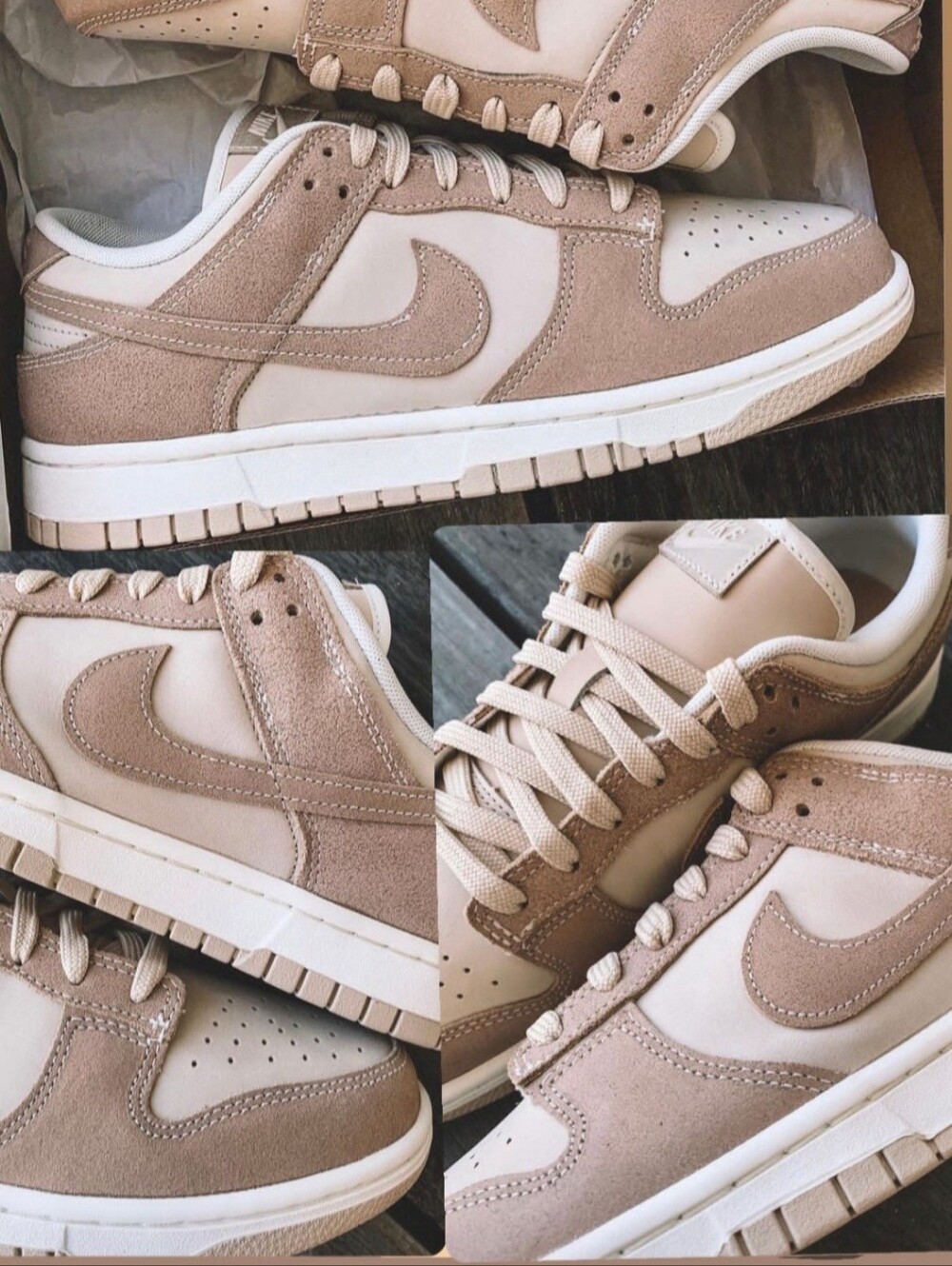 Nike Women'sNeutral Beige and Cream Low-Top Sneakers Sz 7